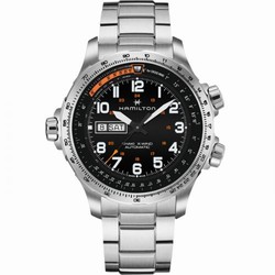 Hamilton Khaki Aviation X Wind Day Date Auto Black / Bracelet H77755133