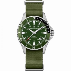 Hamilton Khaki Navy Scuba Auto Stainless Steel / Green H82375961