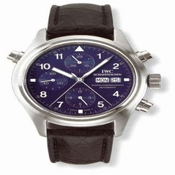 IWC Pilot's Watch Doppelchronograph Platinum / Blue / Spanish IW3713-28