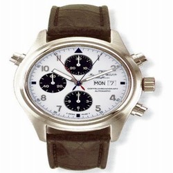 IWC Pilot's Watch Doppelchronograph Stainless Steel / White / Japan / Strap IW3713-29