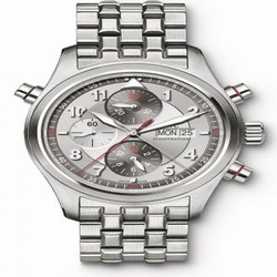 IWC Pilot's Watch Spitfire Double Chronograph Stainless Steel / Panda / Bracelet IW3718-05