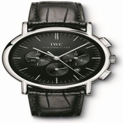 IWC Portofino Chronograph MecaQuartz Stainless Steel / Black IW3724-04