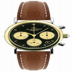 IWC Portofino Lady Chronograph MecaQuartz Stainless Steel / Yellow Gold / Black / Calf IW3730-09