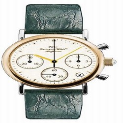 IWC Portofino Lady Chronograph MecaQuartz Stainless Steel / Rose Gold / White / Alligator IW3730-11