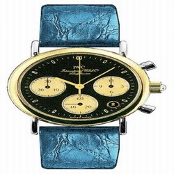 IWC Portofino Lady Chronograph MecaQuartz Stainless Steel / Yellow Gold / Black / Alligator IW3730-15