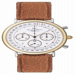 IWC Portofino Chronograph MecaQuartz Stainless Steel / Yellow Gold / White / Alligator IW3731-03