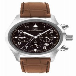 IWC Pilot's Watch Chronograph Mecaquartz Stainless Steel / Black / Strap IW3741-05