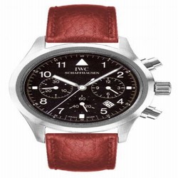 IWC Pilot's Watch Chronograph Mecaquartz Stainless Steel / Black / Strap IW3741-07