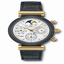 IWC Da Vinci Perpetual Black Ceramic / Yellow Gold / White / French IW3755-04