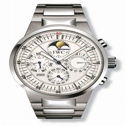 IWC GST Perpetual Calendar Stainless Steel / White / French IW3756-20