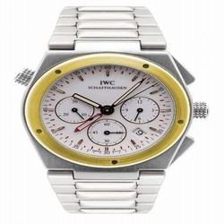 IWC Ingenieur Mecaquartz Chronograph Alarm Stainless Steel / Yellow Gold / White / Bracelet IW3805-04