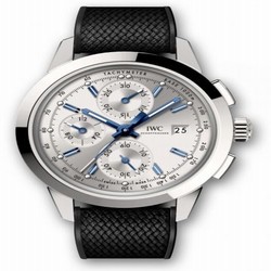 IWC Ingenieur Chronograph Custom Stainless Steel / Silver-Blue / Rubber IW3808-AR