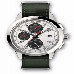 IWC Ingenieur Chronograph Custom Stainless Steel / Silver-Black-Red / NATO IW3808-CP