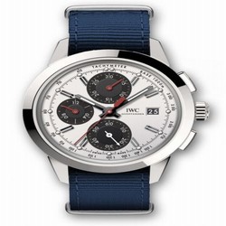 IWC Ingenieur Chronograph Custom Stainless Steel / Silver-Black-Red / NATO IW3808-CQ