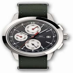 IWC Ingenieur Chronograph Custom Stainless Steel / Black-Silver-Red / NATO IW3808-DI
