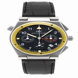 IWC Ingenieur Mecaquartz Chronograph Alarm Stainless Steel / Yellow Gold / Black / Strap IW3815-02