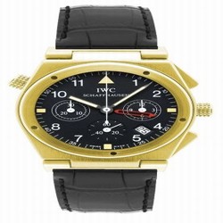 IWC Ingenieur Mecaquartz Chronograph Alarm Yellow Gold / Black / Strap IW3815-06