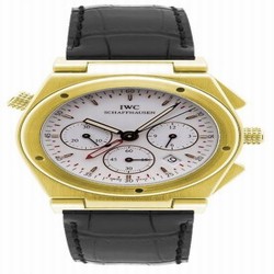 IWC Ingenieur Mecaquartz Chronograph Alarm Yellow Gold / White / Strap IW3815-07