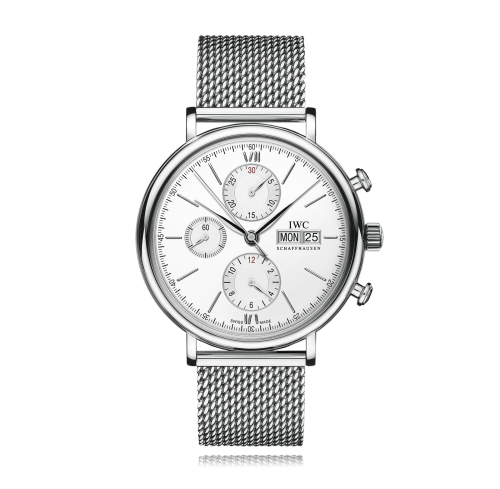 IWC Portofino Chronograph Stainless Steel / Silver / Milanese IW3910-32