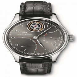 IWC Portuguese Tourbillon Mystere Retrograde Platinum / Ardoise IW5044-01