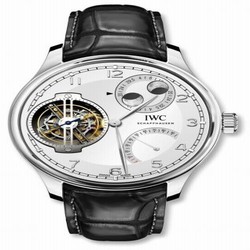 IWC Portugieser Constant-Force Tourbillon Double Moon Platinum / Silver IW5901-05