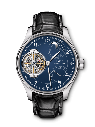 IWC Portugieser Constant-Force Tourbillon Edition ��150 Years�� Platinum / Blue IW5902-03