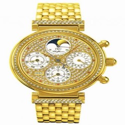 IWC Da Vinci Perpetual Yellow Gold / Diamond / Paved / German / Bracelet IW9253-05