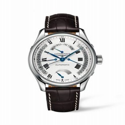 Longines Master Collection 44 Retrograde Power Reserve Stainless Steel / Silver-Roman / Alligator XL L2.716.4.71.5