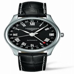 Longines Master Collection 42 24h Stainless Steel / Black-Roman / Alligator L2.718.4.50.7