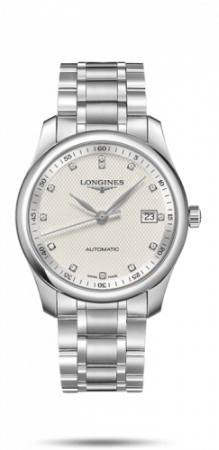Longines Master Collection 40 Date Stainless Steel / Silver-Diamond / Bracelet L2.793.4.77.6