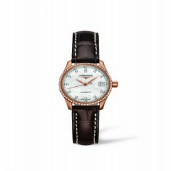 Longines Master Collection Date 25.5 Pink Gold Diamond L2.128.9.87.3