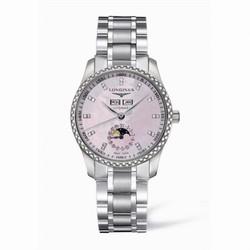 Longines Master Collection Calendar 36 Stainless Steel / Diamond / MOP / Bracelet L2.503.0.97.6