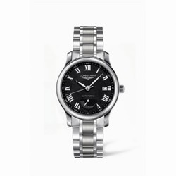 Longines Master Collection 38.5mm Power Reserve Stainless Steel / Black-Roman / Bracelet L2.708.4.51.6