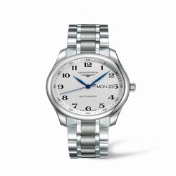 Longines Master Collection 38.5 Day Date Stainless Steel / Silver-Arabic / Bracelet L2.755.4.78.6