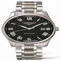 Longines Master Collection 42 Date Stainless Steel / Black Roman / Bracelet L2.893.4.51.6