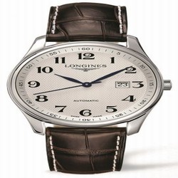 Longines Master Collection 42 Date Stainless Steel / Silver-Arabic / Alligator L2.893.4.78.3
