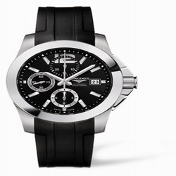 Longines Conquest Chronograph Automatic 41mm Black Rubber L3.662.4.56.2