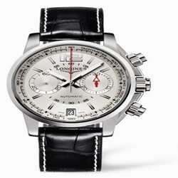 Longines Admiral Chronograph Silver Strap L3.666.4.76.2
