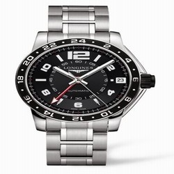 Longines Admiral GMT Black Bracelet L3.668.4.56.6