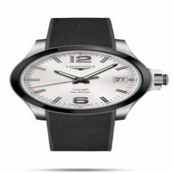 Longines Conquest V.H.P. 41 Stainless Steel / Ceramic / Silver / Rubber L3.719.4.76.9