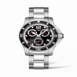 Longines Hydroconquest 41 Quartz Chronograph Stainless Steel / Black / Bracelet L3.743.4.56.6