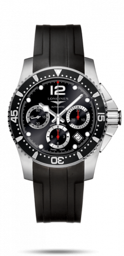 Longines HydroConquest 41 Automatic Chronograph Stainless Steel / Black / Rubber L3.744.4.56.2