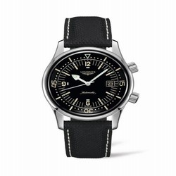 Longines Legend Diver Date Stainless Steel / Black / Calf L3.774.4.50.0