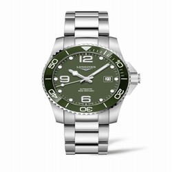 Longines HydroConquest 41 Automatic Stainless Steel / Ceramic / Green / Bracelet L3.781.4.06.6