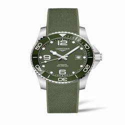 Longines HydroConquest 41 Automatic Stainless Steel / Ceramic / Green / Rubber L3.781.4.06.9