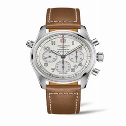Longines Spirit Chronograph 42 Silver / Strap L3.820.4.73.2