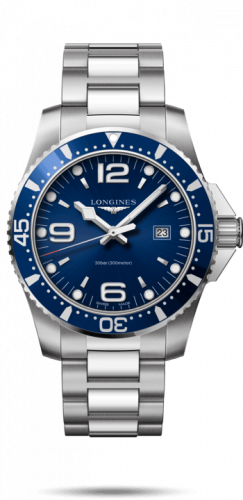 Longines HydroConquest 44 Quartz Stainless Steel / Blue / Bracelet L3.840.4.96.6