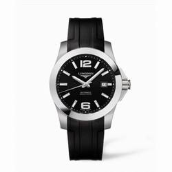 Longines Conquest Automatic 41mm Black Rubber L3.658.4.56.2