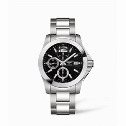 Longines Conquest Chronograph Black Bracelet L3.662.4.56.6