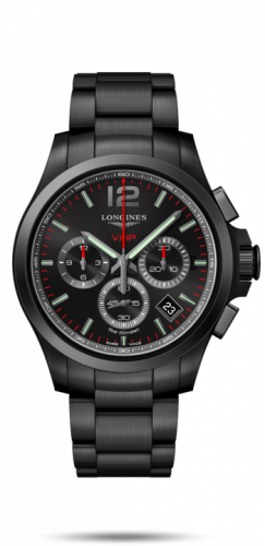 Longines Conquest V.H.P. Chronograph 42 PVD / Black / Bracelet L3.717.2.56.6